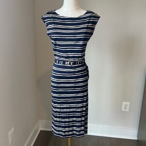 Tory Burch Dress EUC -- Navy Striped -- sz SM